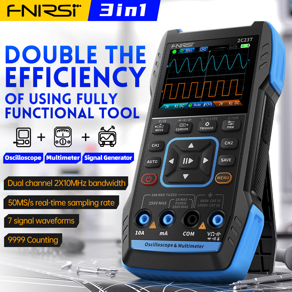 Fnirsi Digital Oscilloscope Handheld - جهاز راسم ذبذبات رقمي 3 في