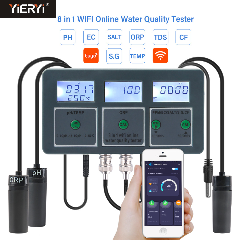 واي فاي تويا الذكية مقياس درجة - مراجعة Ph Meter Digital Water Tester وسعره