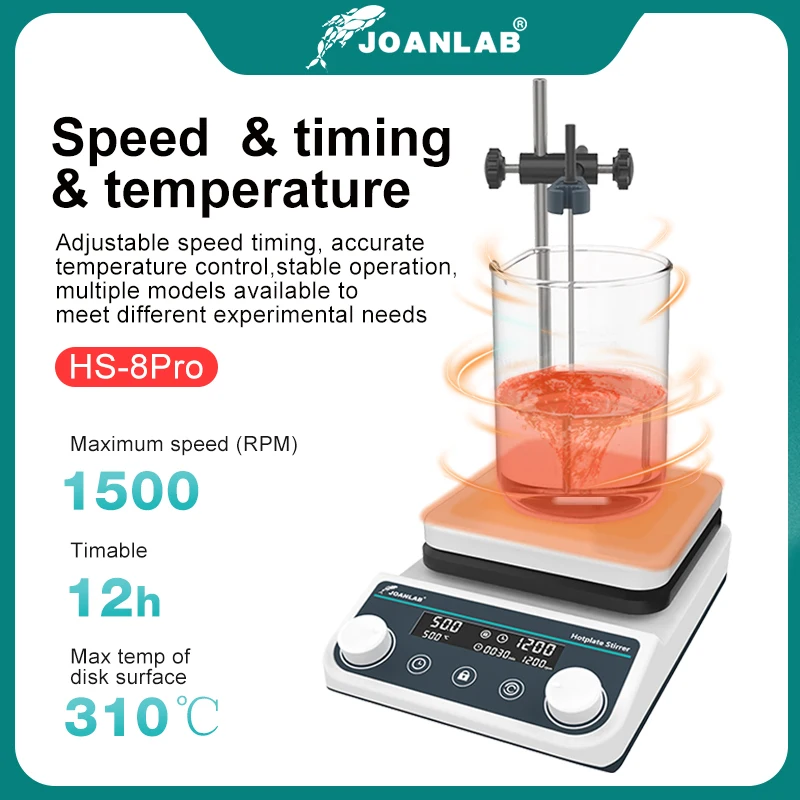JOANLAB محرك مغناطيسي مختبر شا - مراجعة Lab Magnetic Stirrer Hot Plate وسعره
