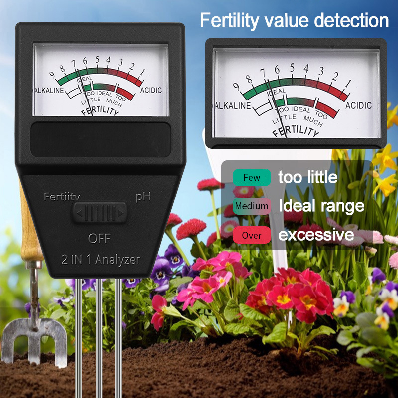 2 في 1 مقياس الخصوبة PH التربة - مراجعة Ph Meter Digital Water Tester وسعره
