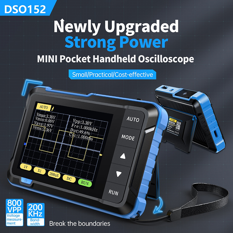 جهاز رسم الذبذبات الرقمي الصغي - مراجعة Fnirsi Digital Oscilloscope Handheld وسعره